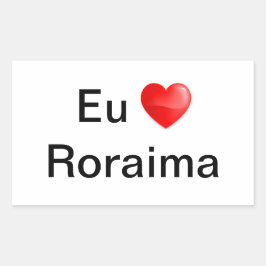 Adesivo eu amo Roraima Rechthoekige Sticker