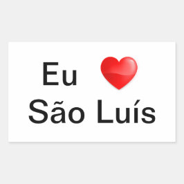 Adesivo Eu amo São Luís Rechthoekige Sticker