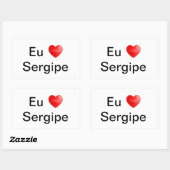 Adesivo eu amo Sergipe Rechthoekige Sticker (Vel)