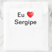 Adesivo eu amo Sergipe Rechthoekige Sticker (Tas)