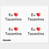 Adesivo eu amo Tocantins Rechthoekige Sticker (Vel)