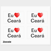 Adesivo eu amor Ceará Rechthoekige Sticker (Vel)