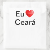 Adesivo eu amor Ceará Rechthoekige Sticker (Tas)