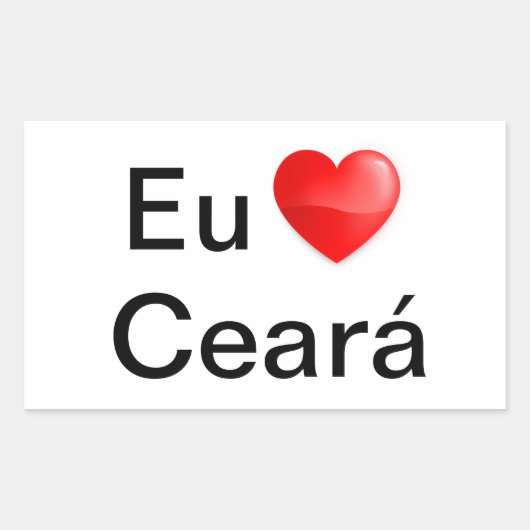 Adesivo eu amor Ceará Rechthoekige Sticker (Voorkant)