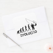 Adesivo Evolução Pescador Vierkante Sticker (Envelop)