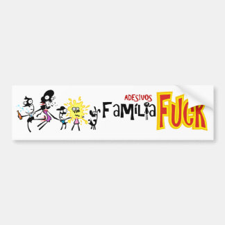Adesivo Famíla Feliz versão Mundo Canibal Bumpersticker