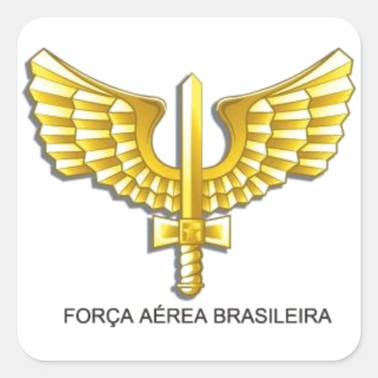Adesivo Força Aérea Brasileira - FAB Vierkante Sticker (Voorkant)
