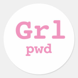 Adesivo Grl pwd Ronde Sticker