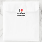 Adesivo I love make websites Ronde Sticker (Tas)