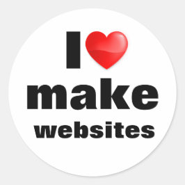 Adesivo I love make websites Ronde Sticker