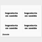 Adesivo ingenieria en sonido rechthoekige sticker (Vel)