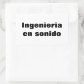 Adesivo ingenieria en sonido rechthoekige sticker (Tas)