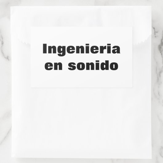 Adesivo  ingenieria en sonido rechthoekige sticker (Tas)