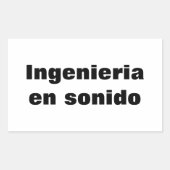 Adesivo ingenieria en sonido rechthoekige sticker (Voorkant)