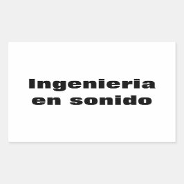 Adesivo  ingenieria en sonido rechthoekige sticker