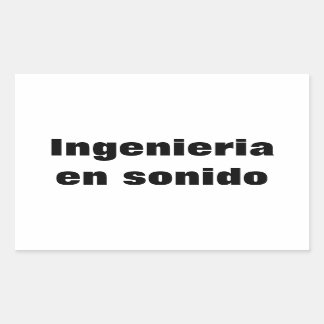 Adesivo ingenieria en sonido rechthoekige sticker
