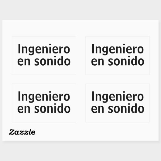 Adesivo ingeniero en sonido rechthoekige sticker (Vel)