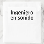 Adesivo ingeniero en sonido rechthoekige sticker (Tas)