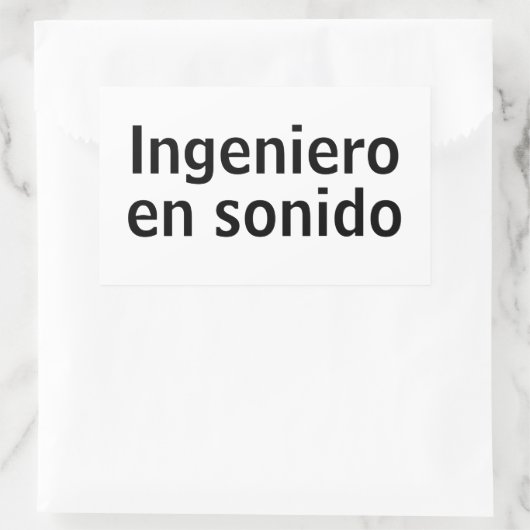 Adesivo ingeniero en sonido rechthoekige sticker (Tas)