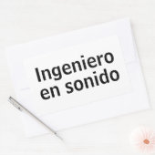 Adesivo ingeniero en sonido rechthoekige sticker (Envelop)