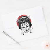 adesivo japão/ a gueixa  ronde sticker (Envelop)