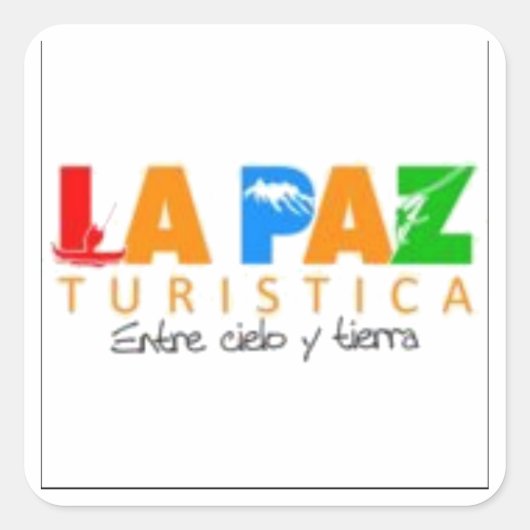 Adesivo La Paz turistica Vierkante Sticker (Voorkant)