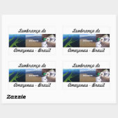 Adesivo lembrança de Amazonas Rechthoekige Sticker (Vel)