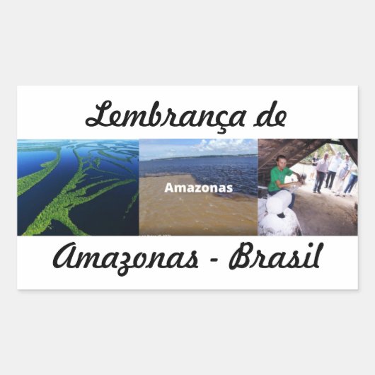 Adesivo lembrança de Amazonas Rechthoekige Sticker (Voorkant)