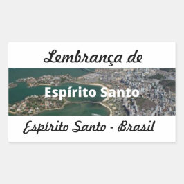 Adesivo lembrança de Espírito Santo Rechthoekige Sticker