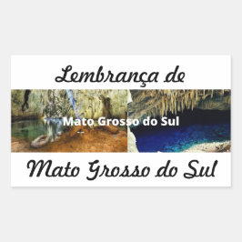 Adesivo lembrança de Mato Grosso do Sul Rechthoekige Sticker