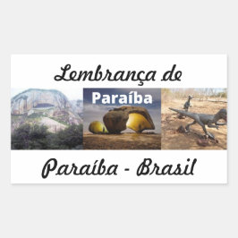 Adesivo lembrança de Paraíba Rechthoekige Sticker
