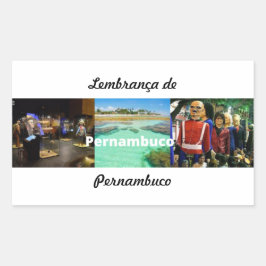 Adesivo lembrança de Pernambuco Rechthoekige Sticker