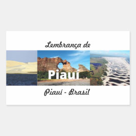 Adesivo lembrança de Piauí - Brasil Rechthoekige Sticker