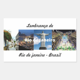 Adesivo lembrança de Rio de Janeiro Rechthoekige Sticker