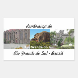 Adesivo lembrança de Rio Grande do Sul - Brasil Rechthoekige Sticker