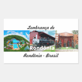 Adesivo lembrança de Rondônia Brasil Rechthoekige Sticker
