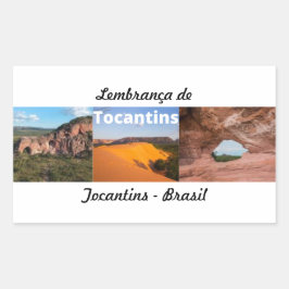 Adesivo lembrança de Tocantins Brasil Rechthoekige Sticker