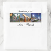 Adesivo lembrança do Acre Brasil Rechthoekige Sticker (Tas)