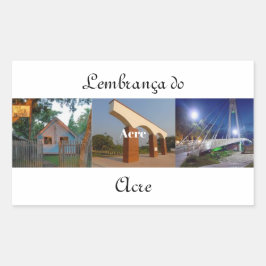 Adesivo lembrança do Acre Rechthoekige Sticker