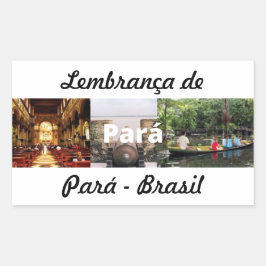 Adesivo lembrança do Pará Rechthoekige Sticker