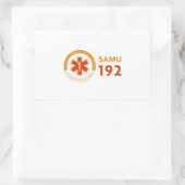 Adesivo Logomarca SAMU 192 - fundo branco Rechthoekige Sticker (Tas)