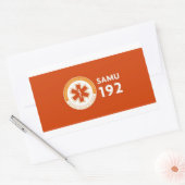 Adesivo Logomarca SAMU 192 - fundo vermelho Rechthoekige Sticker (Envelop)
