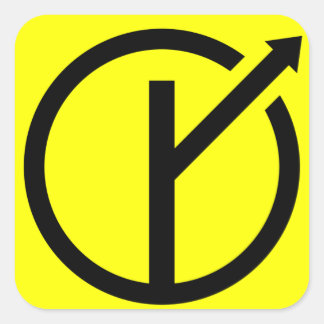 Adesivo MGTOW - Homem que segue o próprio caminho Vierkante Sticker