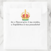 Adesivo Monarquia é um Sonho Rechthoekige Sticker (Tas)