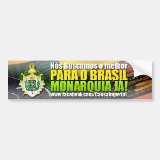 Adesivo Monarquista para carros e outros. Bumpersticker