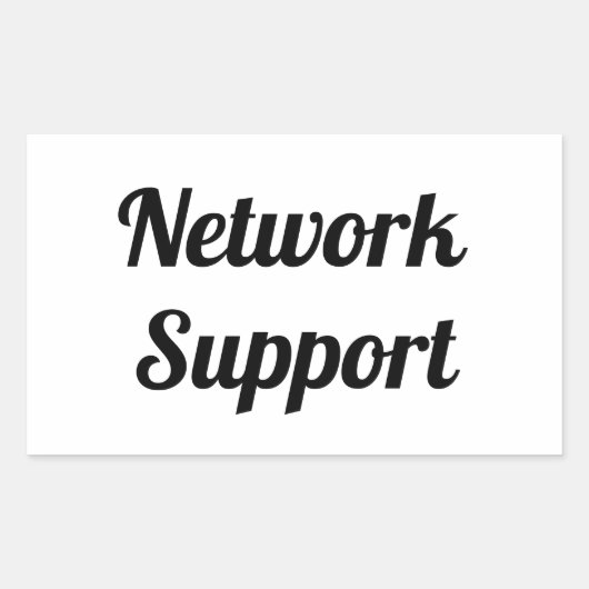 Adesivo network support rechthoekige sticker (Voorkant)
