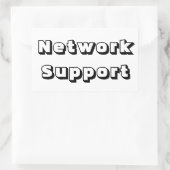 Adesivo network support rechthoekige sticker (Tas)