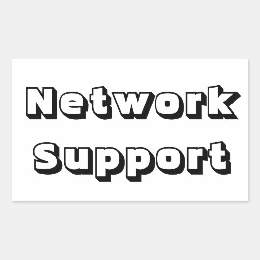 Adesivo network support rechthoekige sticker (Voorkant)