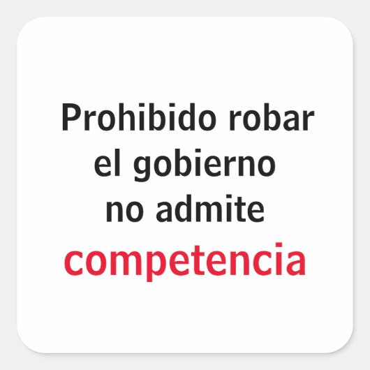 Adesivo no robar vierkante sticker (Voorkant)