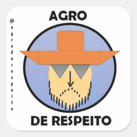 Adesivo Oficial Agro de Respeito Vierkante Sticker (Voorkant)